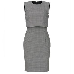 Toccin Houndstooth Sheath Dress